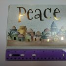 Maryknoll Greeting Card Christmas Peace Town Domed Roofs Gold Foil Letters