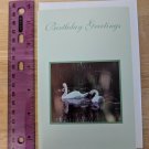 Fantusy Brand Swans Birthday Greetings Card Unused Vintage