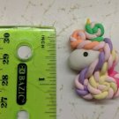 Polymer Clay Unicorn Flatback Head *CHOOSE ONE* Twisted Pastel Hair 1.5" Tall