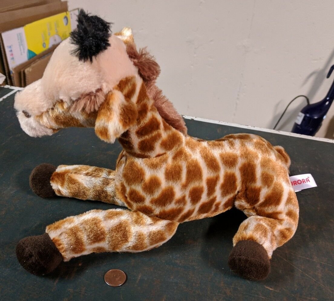 Aurora Giraffe Seated Long Legs Stuffed Animal Plush 10.5"