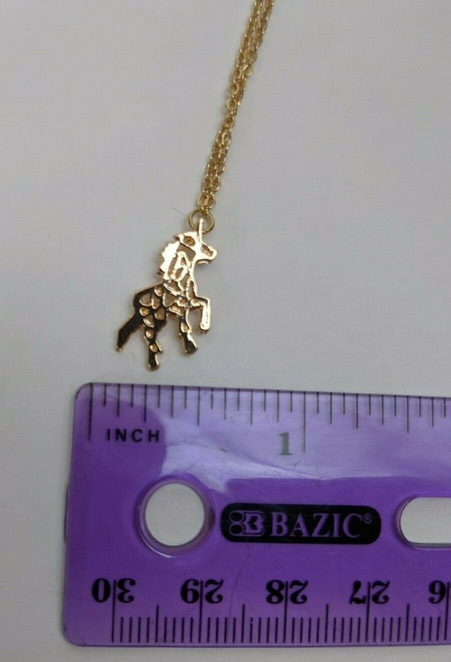 Mini 15mm Geometric Unicorn Pony Gold Color Necklace Pendant Costume Jewelry