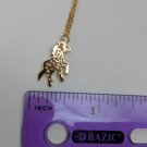 Mini 15mm Geometric Unicorn Pony Gold Color Necklace Pendant Costume Jewelry