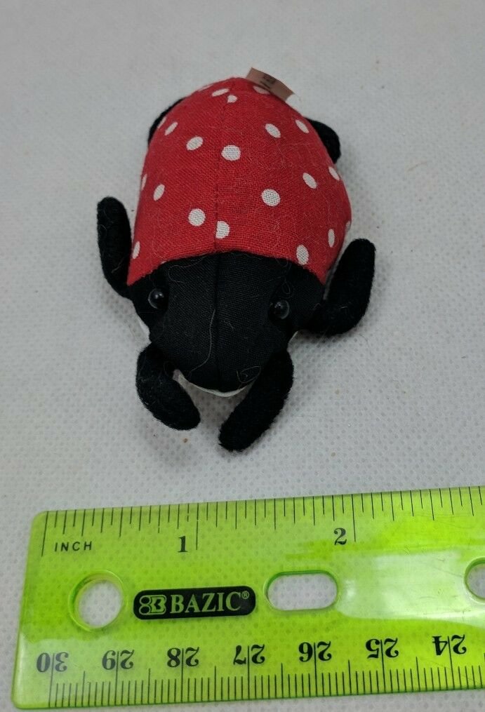 Lake Lucerne Sand Filled Ladybug Red & Black 3" Stuffed Animal Pet