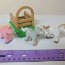 Itzy Bitzy Pals Vintage Pony Horse Toys w/ Stable 2" Tall w/ Bobbing Heads