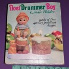 Noel Drummer Boy Porcelain Bisque Tealight Christmas Candle Holder in Box