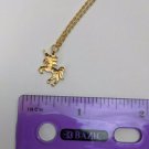 Mini 15mm Rearing Unicorn Pony Gold Color Necklace Pendant Costume Jewelry