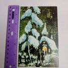 Bapco Brookline Christmas Holiday Card Vintage *USED* Snowy Church & Tree