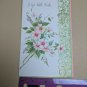 VTG 1960's Sunshine Line Get Well Pink Flowers Embossed Gold Accents