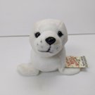 White Seal Beanie by K&M Int Wild Republic 8" Plush Stuffed Animal Toy