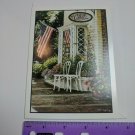 Maryknoll Blank Note Card Kate's Cottage Exterior American Flag Chairs Flowers