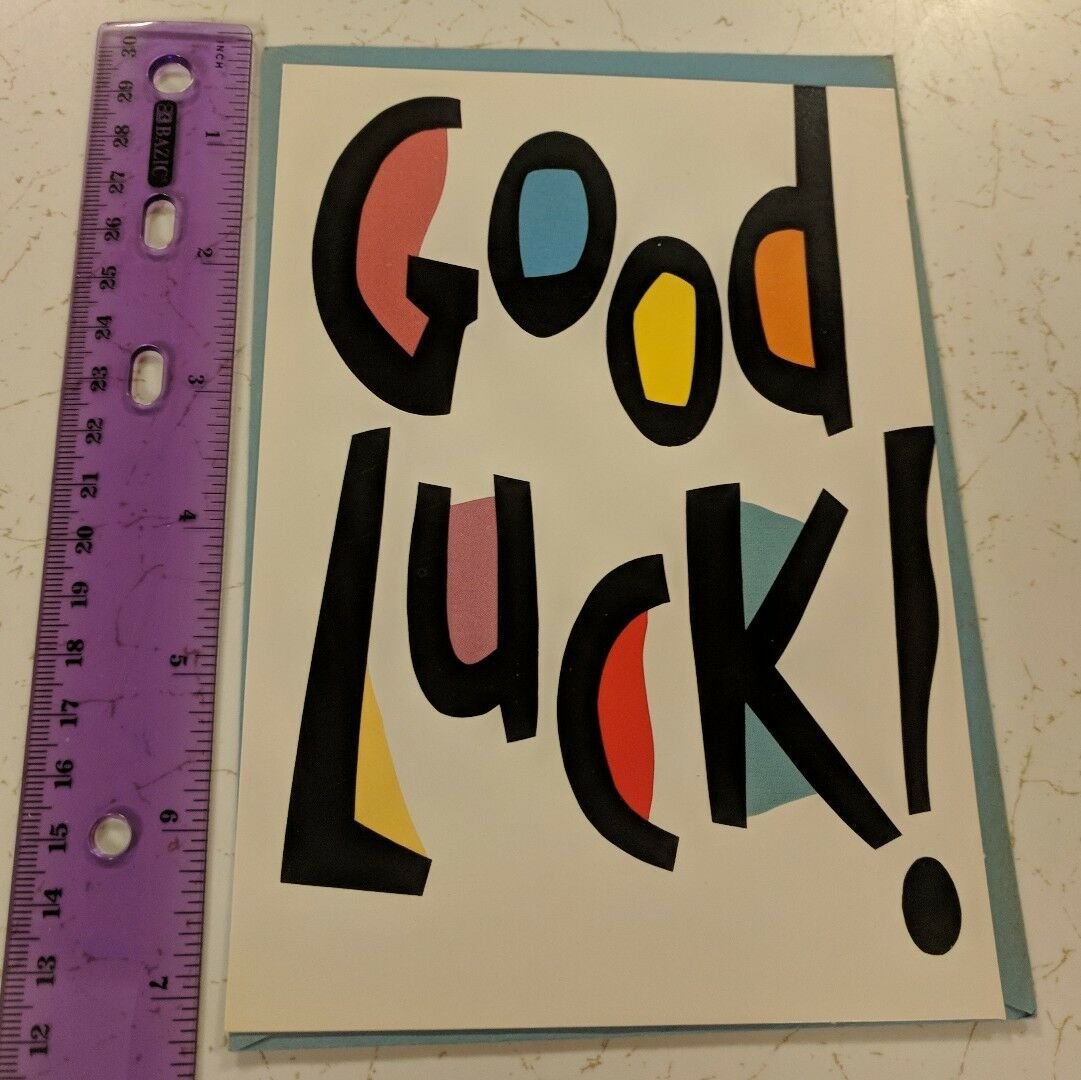 Ambassador My Thoughts Exactly! Good Luck Blank Note Card Unused Vintage