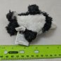 Applause Narwhal Mini Plush Keychain 3" Shaggy Black/White Very Soft! NWT