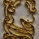 Gold Color Unicorn Head Necklace Pendant Frame, Gold-color Metal 44mm Tall
