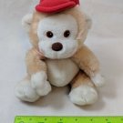 Russ Berrie Luv Pets MONKEY Party Animal Red Hat 7" Plush Made in Korea Vintage