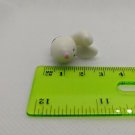 VTG Easter Bunny Head Brooch Pin Plastic White w/ Blue Eyes