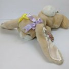 Ganz Becky Bunny Easter Rabbit VTG 1998 w/ Hang Tag Cream/Tan w/ Bows