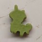 Unicorn Craft Piece One (1) Flatback Embellishment Green/Coral 2cm Tall
