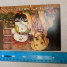 Holiday Greetings Card Gold Lab Puppy w/ Snowman Toy