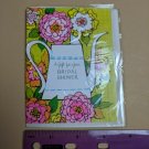VTG Mini Shower Gift Card Watering Can Green Pink Yellow New in Wrapper