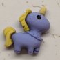Unicorn Craft Piece One (1) Flatback Embellishment Purple/Yellow 2cm Tall