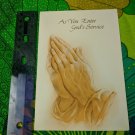 Hallmark Unused Card As You Enter God's Service Praying Hands Christian