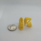 12" Curve Foot Fashion Doll Yellow High Heel X-strap Open Toe Sandal Shoe Pair