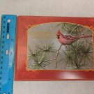 Season's Greetings Christmas Card Cardinal Bird James Hautman CREASED