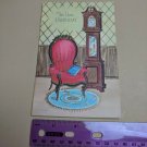 VTG 1960's Sunshine Line Happy Birthday Bible, Grandfather Clock Gold Accents