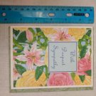 Note Card Andrea Tachiera Art With Deepest Sympathy Lilies & Roses
