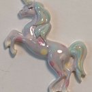 Unicorn Craft Piece One (1) Flatback Cabuchon Rearing Pony w/ Polka Dots Pastel