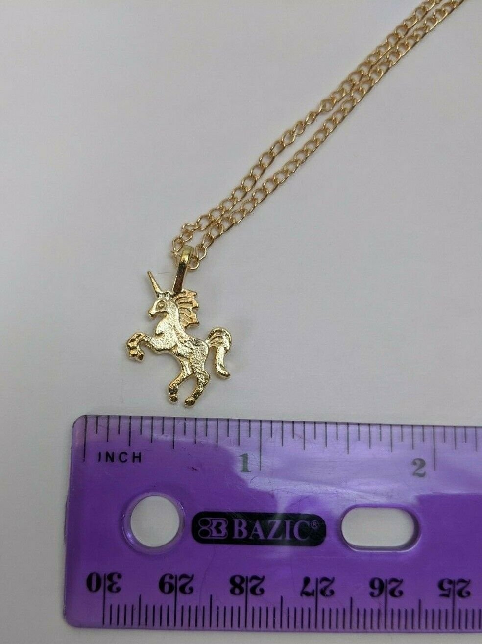 Mini 20mm Rearing Unicorn Pony Gold Color Necklace Pendant Costume Jewelry