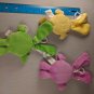 Beverly Hills Teddy Bear Co Easter Bunny Rabbit Smiley LOT OF 3 Green Purple Yel