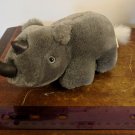 B.J. Gray Rhino Plush Stuffed Toy Small 6" Long