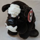 Aurora "Dawg On Duty" 12" Dark Brown Bulldog Dog w/Tag Stuffed Plush Beanbag Toy