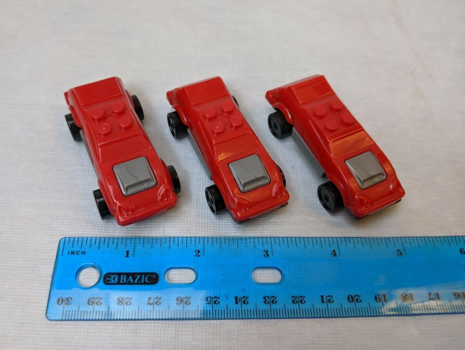 2014 General Mills GMI Mega Bloks Red Car Lot of 3 No Stickers
