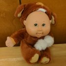 Cabbage Patch Kids Snugglies Puppy Suit Costume Doll 6" Sitting Green Eyes Bald