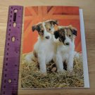 G.J.C. Collection Adorable Dogs Card w/ 2 Terrier Puppies Unused Vintage