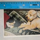 Christmas Holiday Card Cat & Dog Lucky & Sascha by Deborah L Chabrian