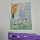 Sailboats by George Shedd Greeting Card Unused