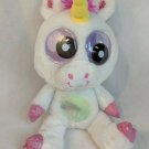 Fiesta Zoogly Eyes Unicorn Pony White & Pink 8.5" Tall Plush Stuffed Animal