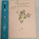 Hallmark Get Well Card Bunny & Flowers