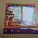 Sears Portrait Studio Photo Frame Christmas Card Fireplace Cat Dog 3"x2" Opening
