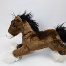 Aurora Brown/Black/White Clydesdale Horse Plush Stuffed Animal 11" Long