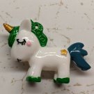 Miniature Resin Unicorn Figurine Pendant Green/Blue Hair 3.5cm Tall 5cm Wide