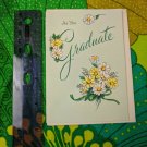 Gibson As You Graduate Card Unused Small 4.5"x3.5" Flowers