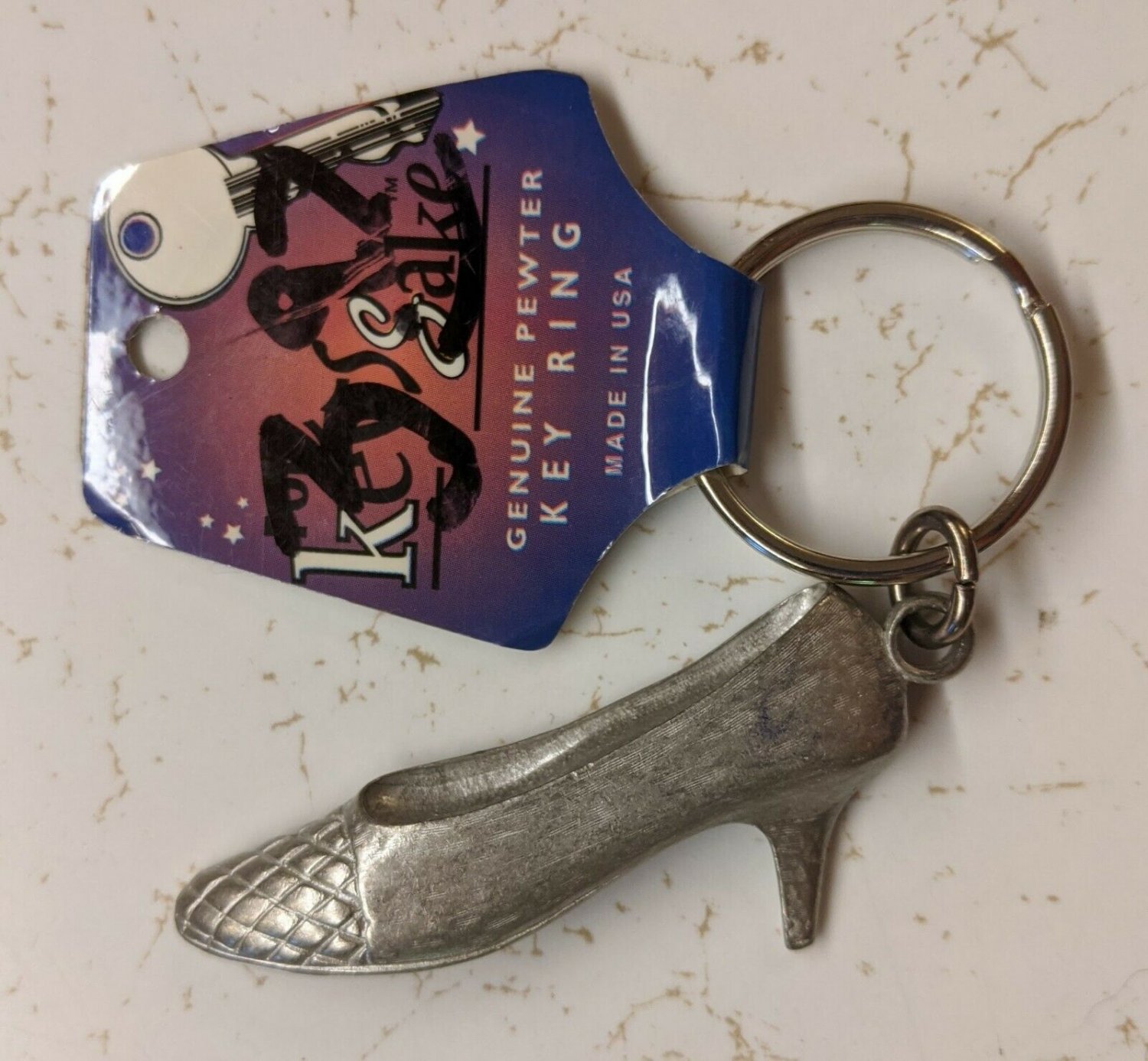 For Keys Sake Pewter High Heel Pump Shoe Key Ring & Charm 6.5cm Long