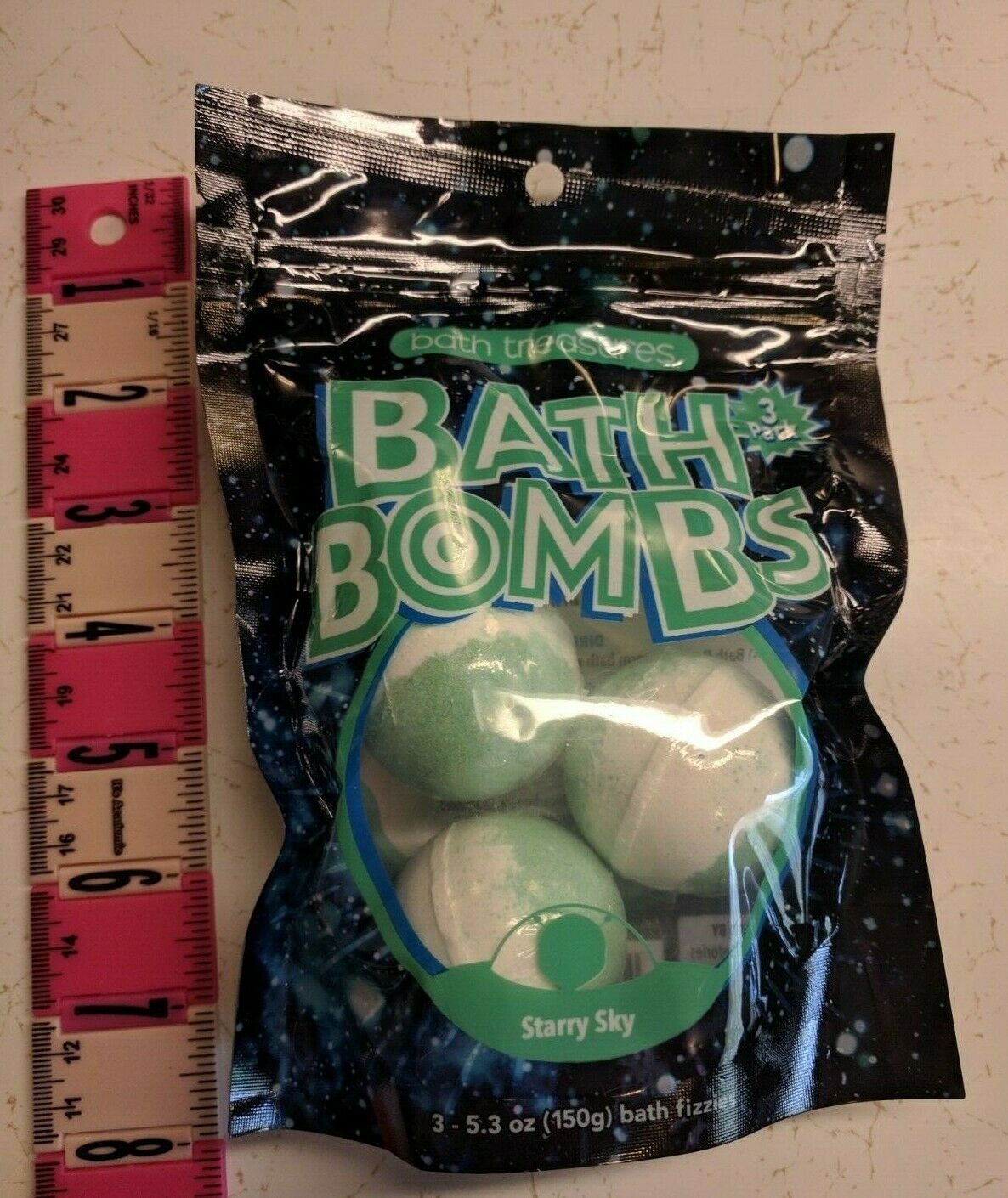 Bath Treasures Bath Bombs Fizzies Starry Sky Scented 3-pk Blue Cross Labs
