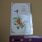 VTG Mini Birthday Gift Card New in Wrapper Bird & Flowers