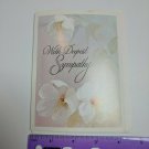 With Deepest Sympathy VTG Greeting Card Unused Flowers