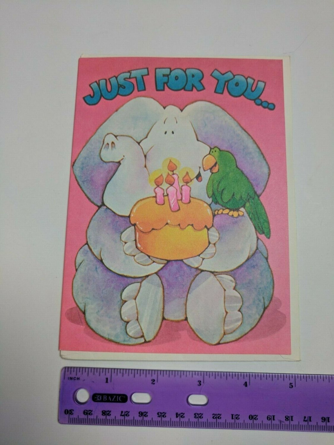 Current Inc Birthday Party Pals Card Elephant & Parrot